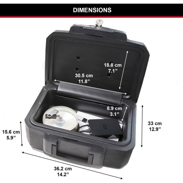 MASTER LOCK Safety Case / Safe - Fireproof and waterproof - Size S - 4.9L