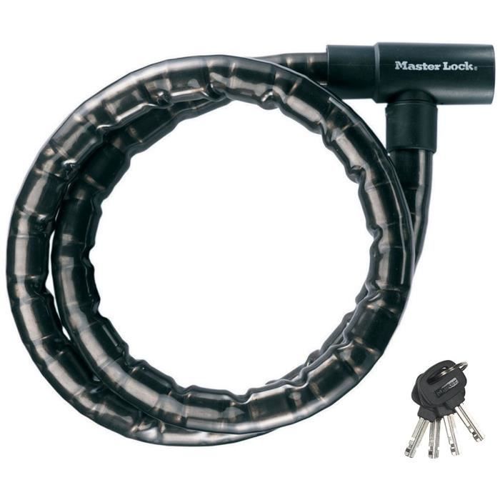 Master Lock 8115EURDPS Steel Keyed Cable Lock - Black