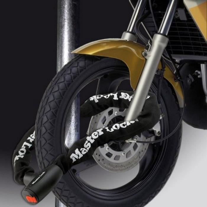 Motorcycle anti-theft device - MASTER LOCK - 10 mm hardened steel chain - 1 m long