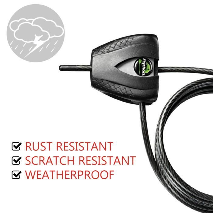 Master Lock 8417EURDPRO Patented anti-theft cable adjustable from 30 cm to 1.8 m