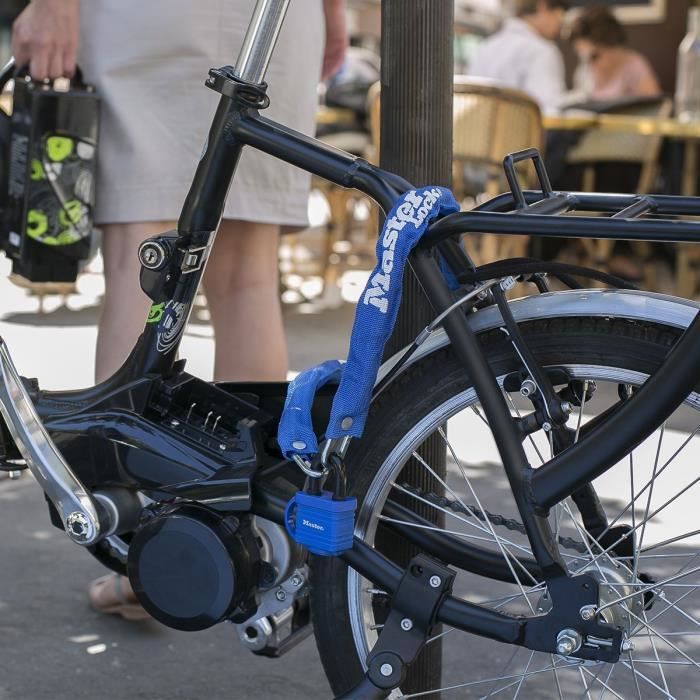 MASTER LOCK Bike Lock Chain with Key Padlock - Ideal for Bikes, Electric Bikes, ATVs and more