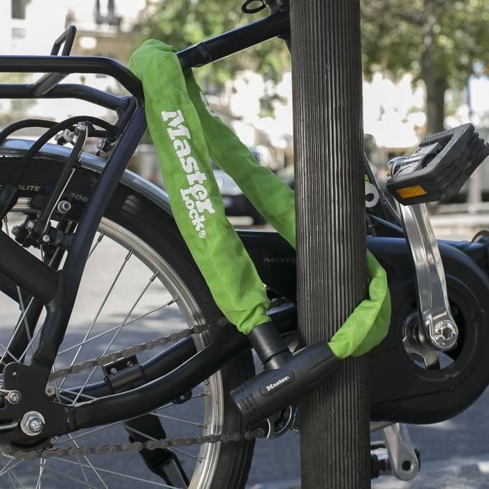 MASTER LOCK Bicycle Lock Chain [Key] - Ideal for Bicycles, Electric Bikes, ATVs and others
