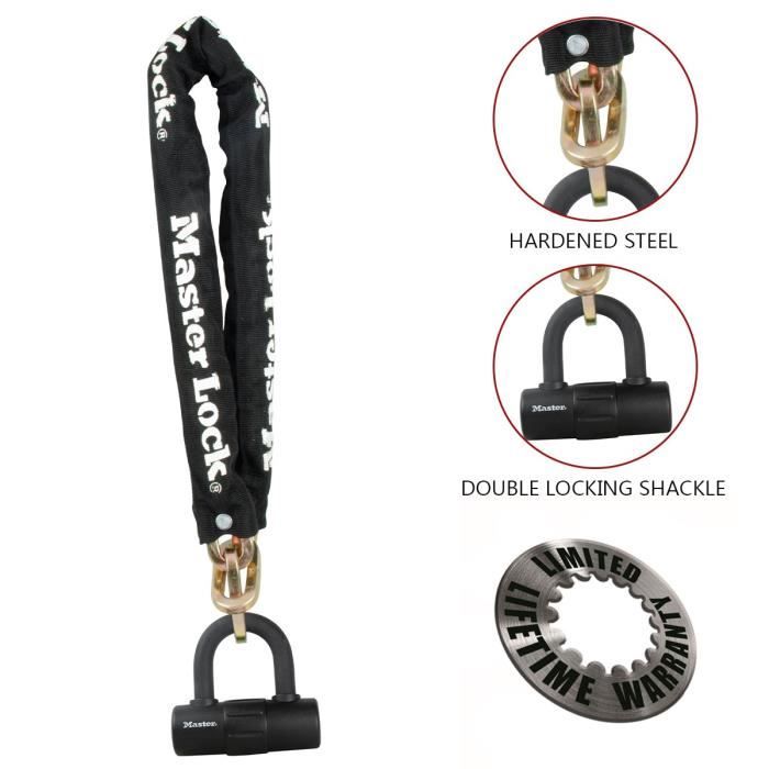 Motorcycle high security anti-theft chain Masterlock L0,9