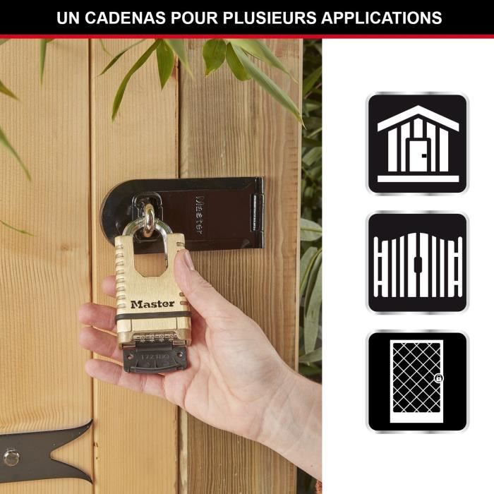 MASTER LOCK High Security Solid Brass Padlock [Protected Shackle] [a Combination] M1177EURD
