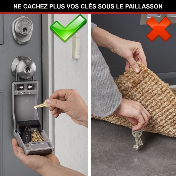 MASTER LOCK - Exterior key box with flexible handle - New design - Large Capacity - High Security - 19.6 x 7.6 x 5.6 cm