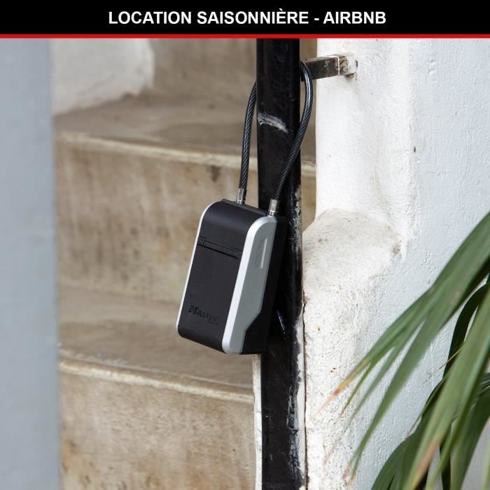 MASTER LOCK - Exterior key box with handle - New design - Large Capacity - High Security - 19.6 x 7.6 x 5.6 cm