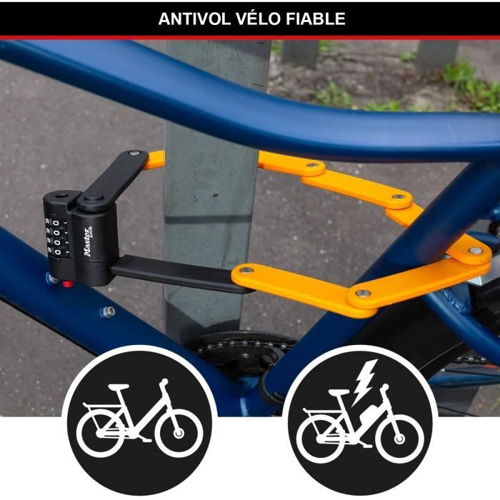 Combination Bike Lock - MASTER LOCK - 8336EURDPRO - Hardened Steel, Programmable Combination, Bracket Included