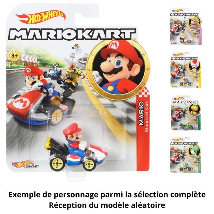 Hot Wheels - Mario Kart Vehicle (random model) - Small Car - 3 years and up GBG25