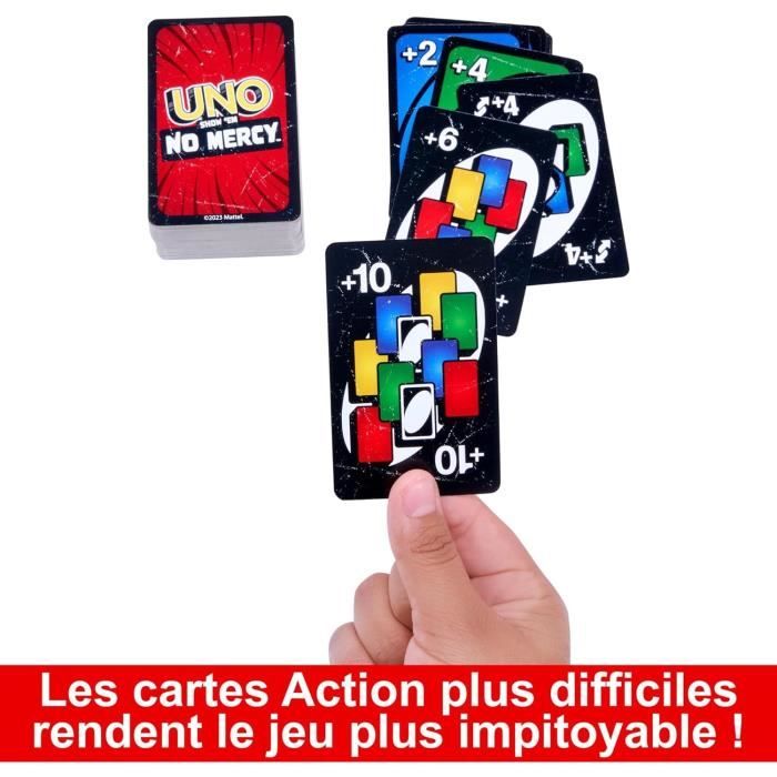 Mattel Games - UNO No Mercy - Card game for the whole family, children and adults HWV18