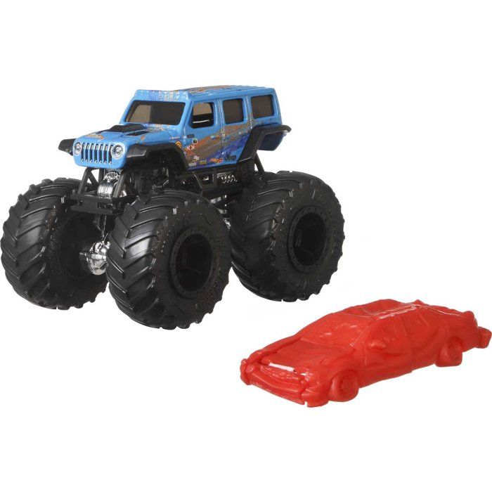 HOT WHEELS - Monster Truck - Mega Wheels and Mega Shocks - Random Model among 48 Monster Trucks - 1:64 Scale