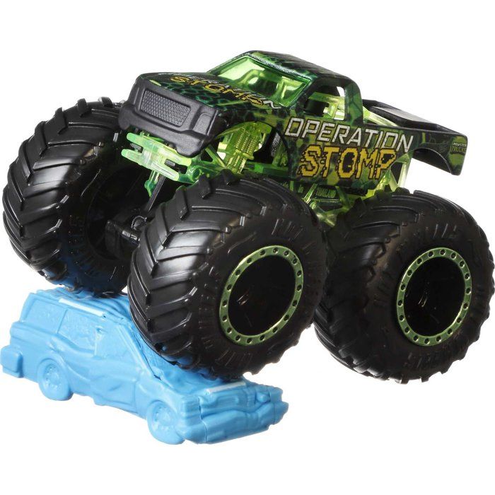 HOT WHEELS - Monster Truck - Mega Wheels and Mega Shocks - Random Model among 48 Monster Trucks - 1:64 Scale