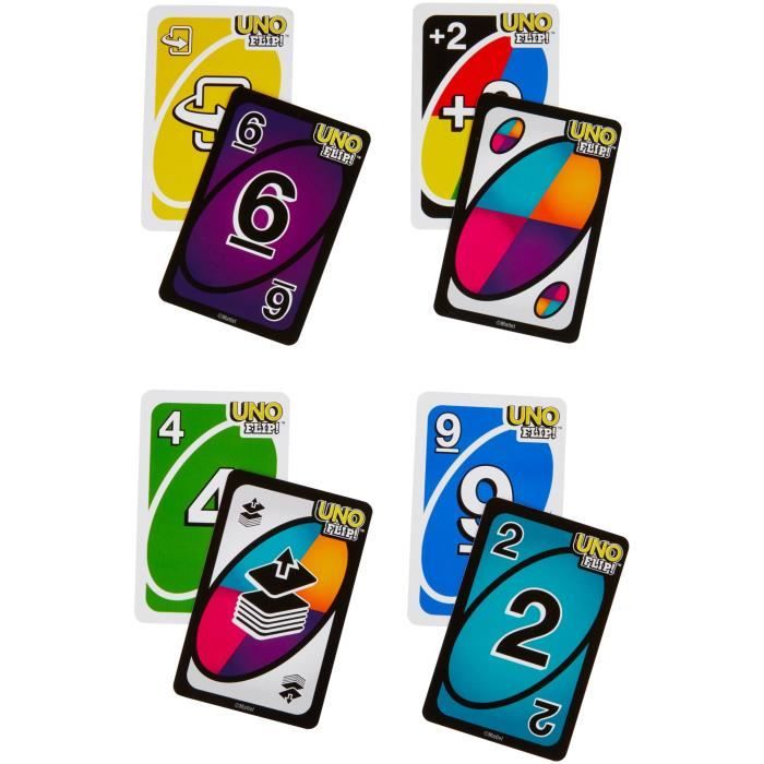 UNO - Flip Side - Family Card Game - Uno with Reversible Cards