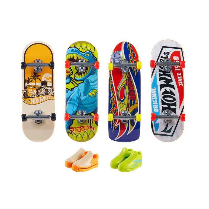 Box of 4 Tony Hawk Finger Skates and Shoes - Hot Wheels HGT84