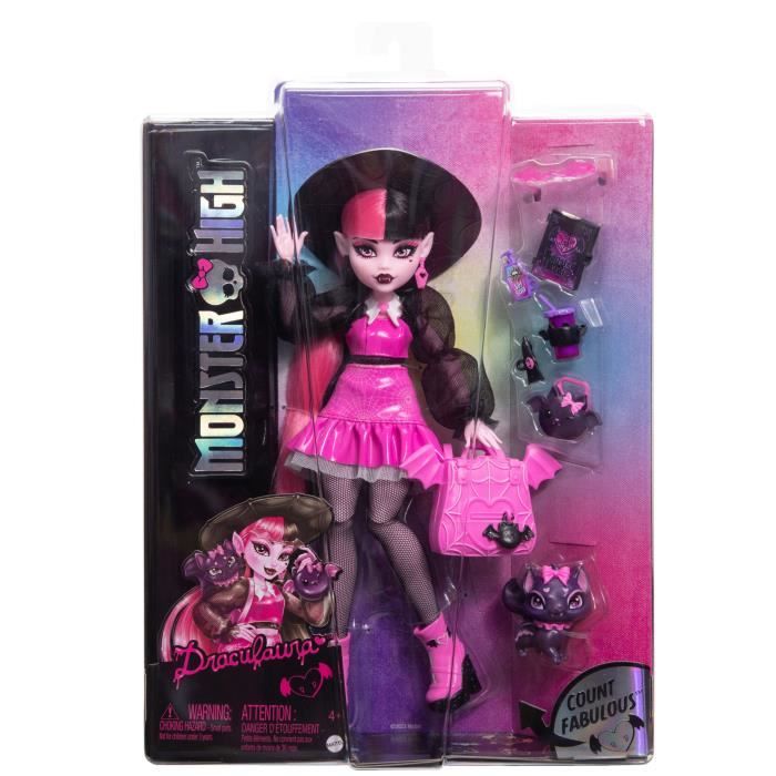Monster High Draculaura Doll with Pet and Accessories HRP64
