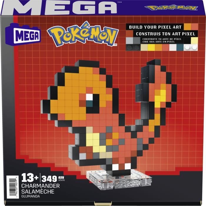 MEGA Pokémon Charmander 349-Piece Retro Building Set - MEGA Pokémon - HTH76