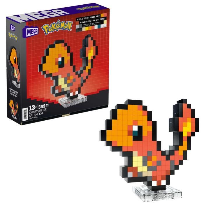 MEGA Pokémon Charmander 349-Piece Retro Building Set - MEGA Pokémon - HTH76