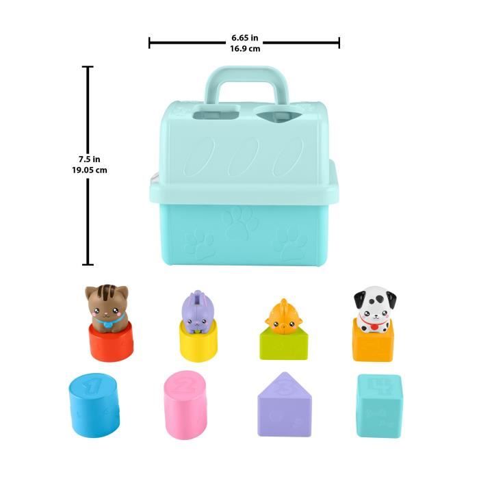 Fisher-Price-Sorter Animal Transport Crate-Sorter 8 Blocks HTW93