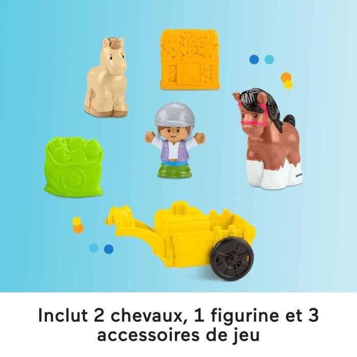 FISHER-PRICE Little People - Happy Horses Stable with 6 elements - Fisher-Price - HWR84