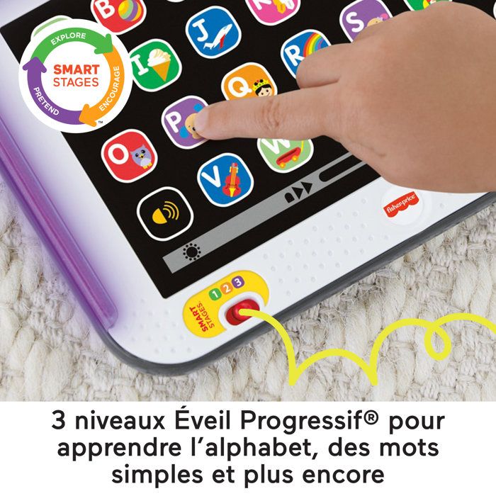 Fisher-Price-My Laugh and Learn Tablet-Musical tablet in French HXB67