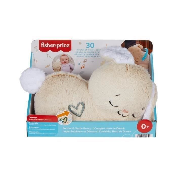 Fisher-Price-My Hug Bunny - Night Light Plush - Educational Toy - HXG97