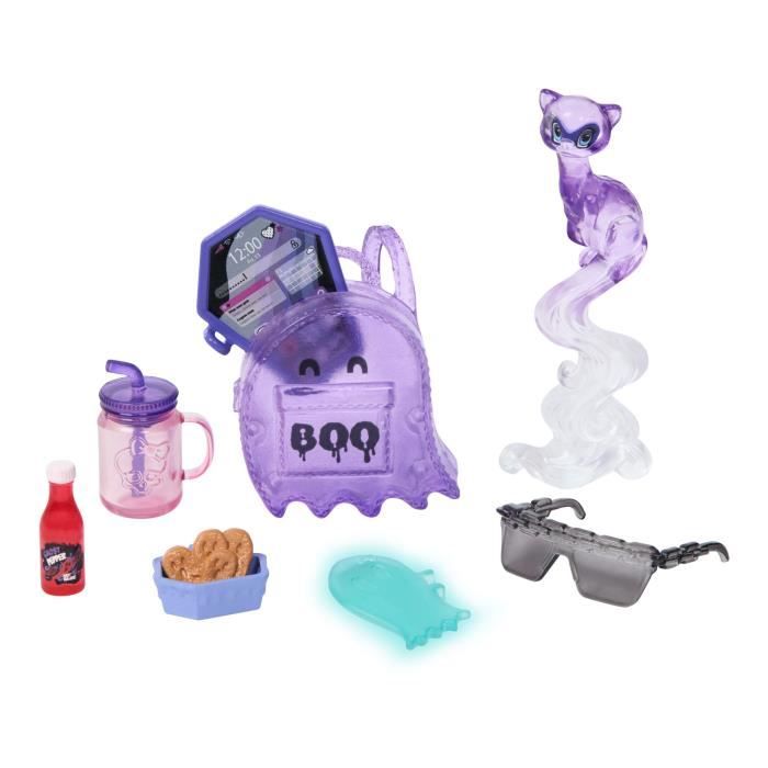 Monster High-Spectra Vondergeist-Doll, Rhuen Ferret and Accessories HXH77