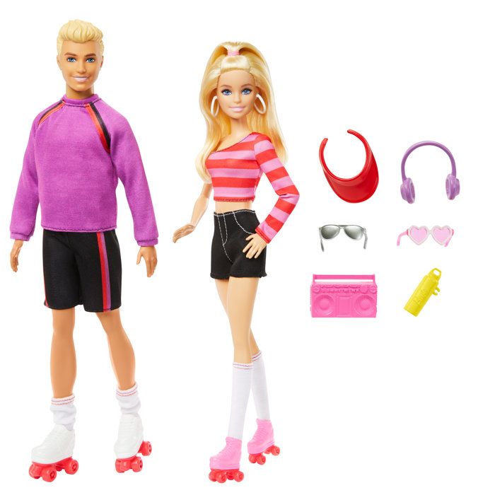 Barbie-Fashionistas-Dolls and accessories set roller skates HXK90