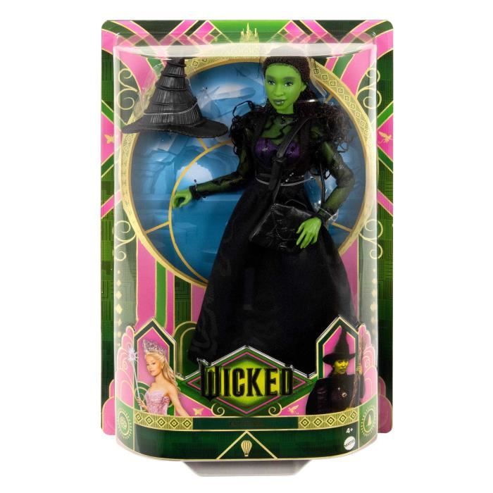 Mattel-Wicked-Elphaba Doll with Removable Accessories and Clothing - Wicked - HXT62