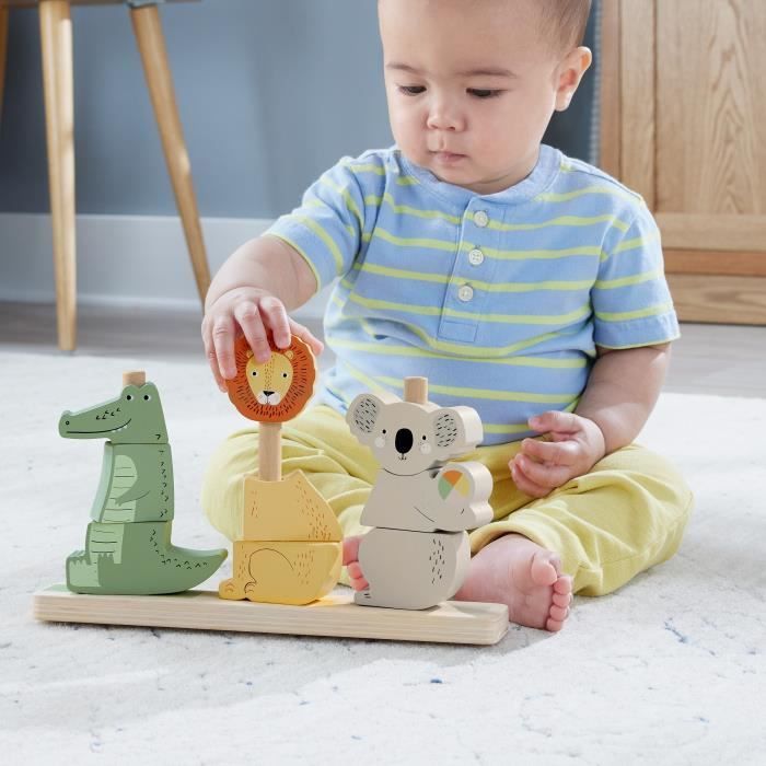Fisher-Price Wooden Stacking and Sorting Animals, 10 pieces HXV04