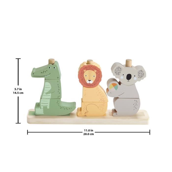 Fisher-Price Wooden Stacking and Sorting Animals, 10 pieces HXV04