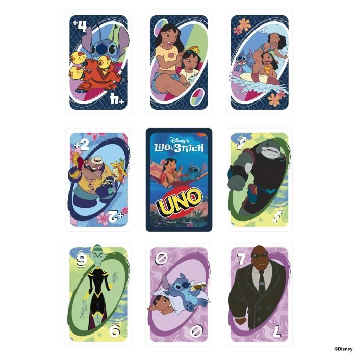 Mattel Games - Disney UNO Lilo and Stitch - Card Game for Kids and Family JCC10