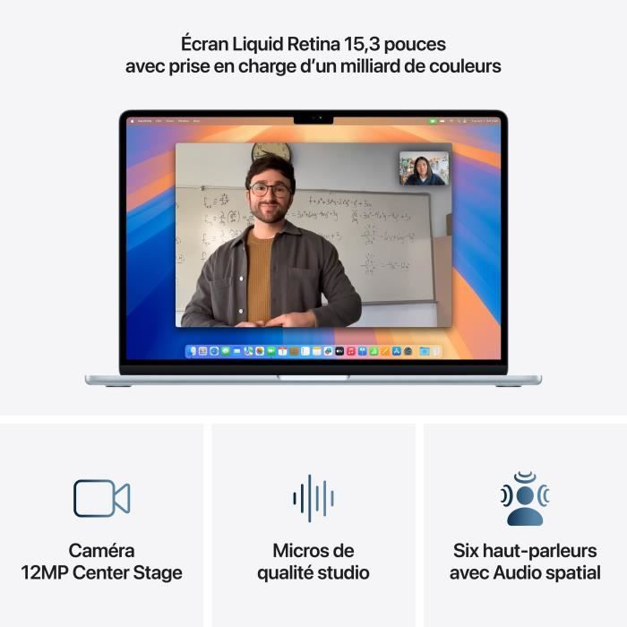 Apple - 15.3 MacBook Air M4 (2025) - 16GB RAM - 512GB Storage - 10-core CPU - 10-core GPU - Sky Blue