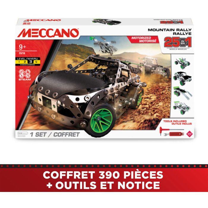MECCANO - Building Set - Metal - 390 pieces - Ages 10+ - 25 models