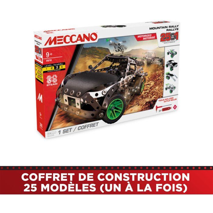 MECCANO - Building Set - Metal - 390 pieces - Ages 10+ - 25 models