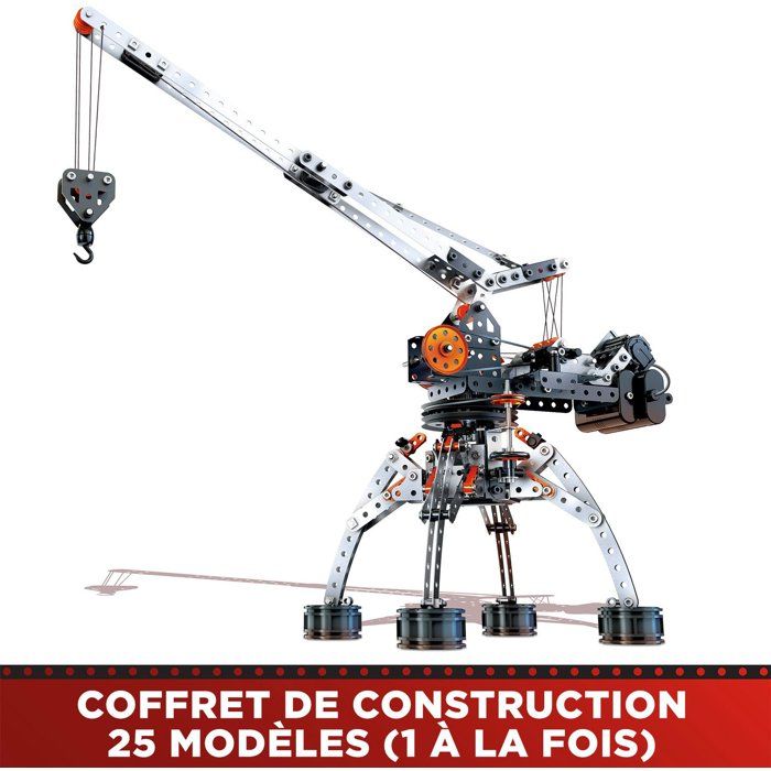 MECCANO - Construction Set - Metal - 638 pieces - Ages 10+ - 25 models + carrying case
