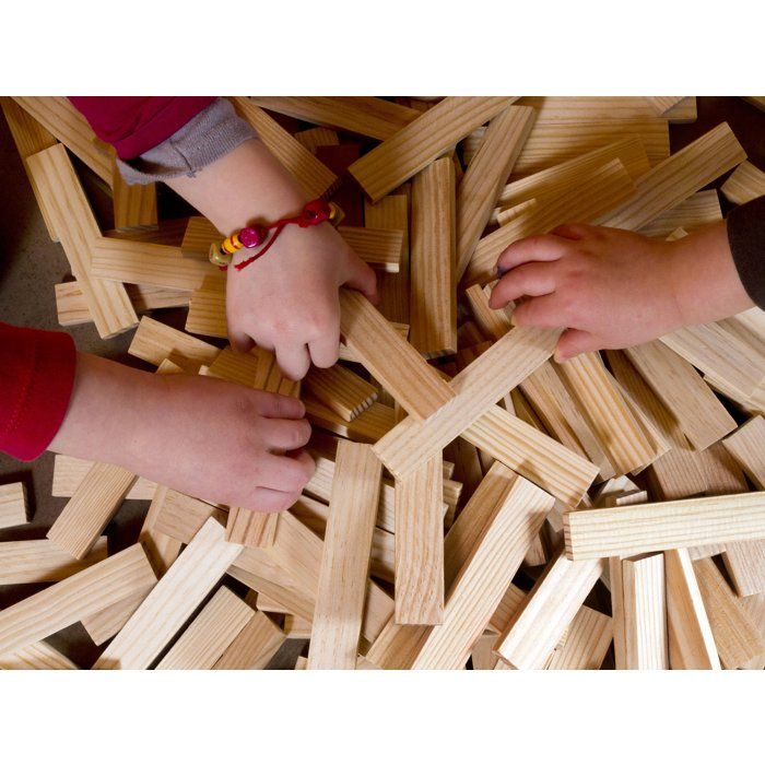Mécabois Bag of Jutes 400 pieces - Wooden board construction games - sheltered in France