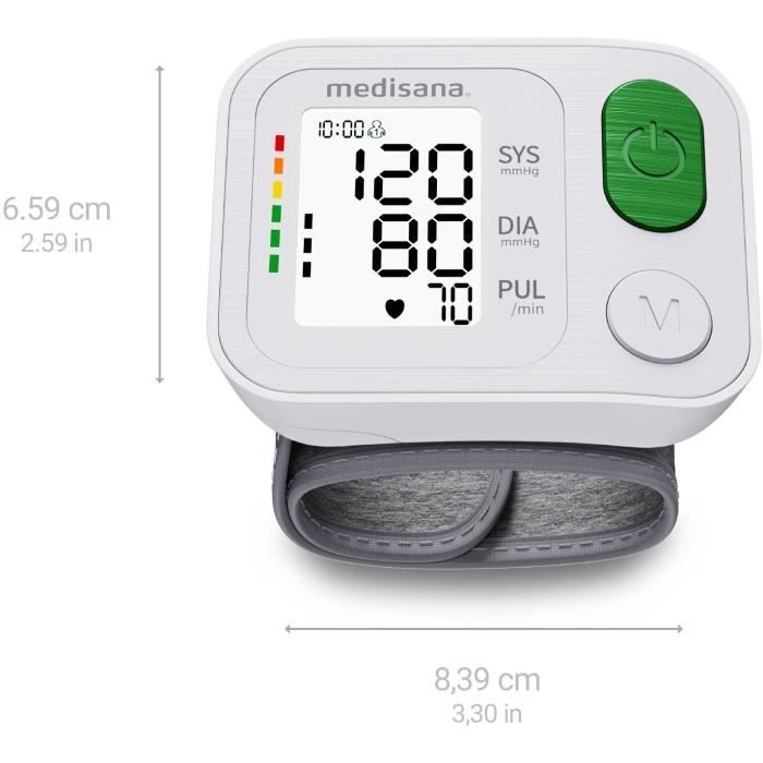 Wrist Blood Pressure Monitor - MEDISANA - BW 345 - Arrhythmia Measurement - XL Digits - 398 Memories - Certified Medical Device