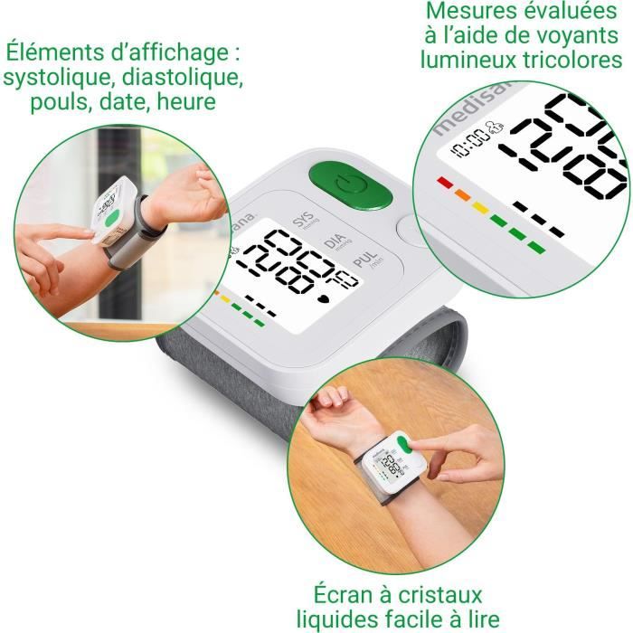 Wrist Blood Pressure Monitor - MEDISANA - BW 345 - Arrhythmia Measurement - XL Digits - 398 Memories - Certified Medical Device