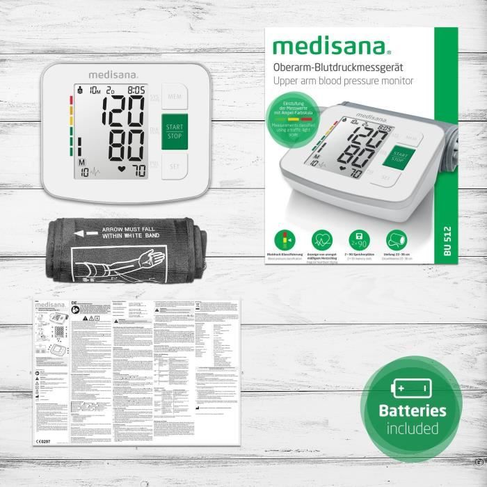 Medisana Blood Pressure Monitor BU 512 White
