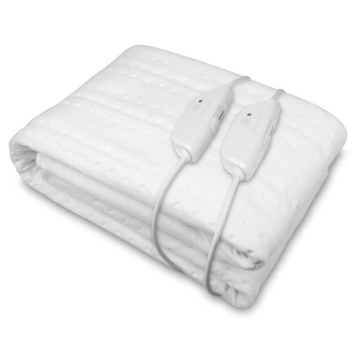 King Size MEZISANA heated topmelas - HU 676 XXL - 2 control elements, 150 x 160 cm, 4 temperature settings, washable