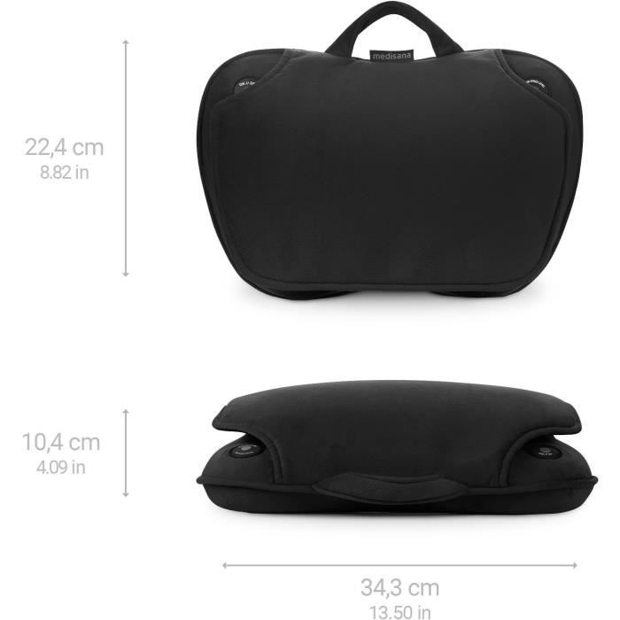 MEDISANA MC 850 - Shiatsu Massage Cushion shoulders, back, legs and neck - 2 speeds - Heat function - Flexible padding