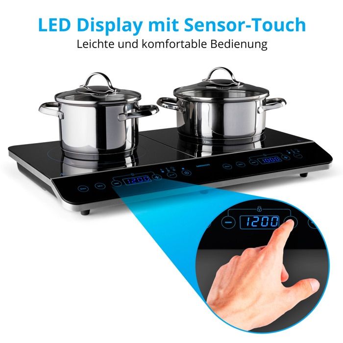 Tabletop induction hob - MEDION - MD 15324 - 2 burners - L 60.3 x D 35.5 cm
