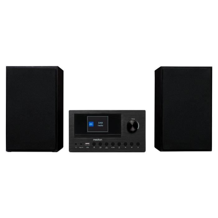 Mini Hi-Fi System - MEDION - DAB/FM Internet Radio - CD Player - 2x150W - Black