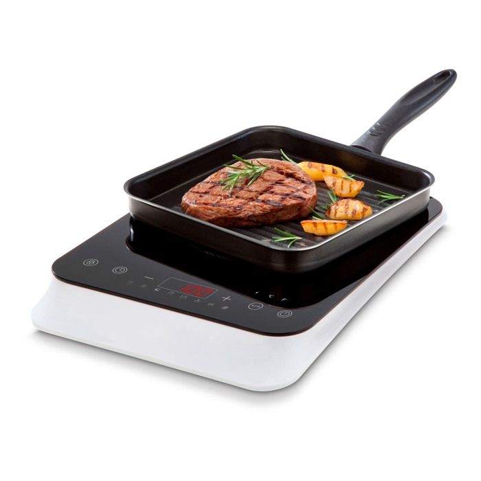 Induction Hob - MEDION MD18490 - 1 Burner - 2000W - 60/240°C - 8 Programs - L 29 x D 36 x H 6 cm - White/Black