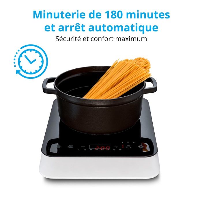 Induction Hob - MEDION MD18490 - 1 Burner - 2000W - 60/240°C - 8 Programs - L 29 x D 36 x H 6 cm - White/Black