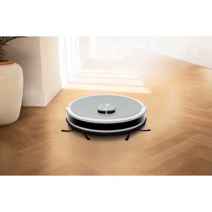 MEDION X21 SW - Robot Vacuum Cleaner with Drain Station - Laser Navigation - Power 3000 Pa