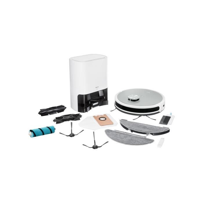 MEDION X21 SW - Robot Vacuum Cleaner with Drain Station - Laser Navigation - Power 3000 Pa