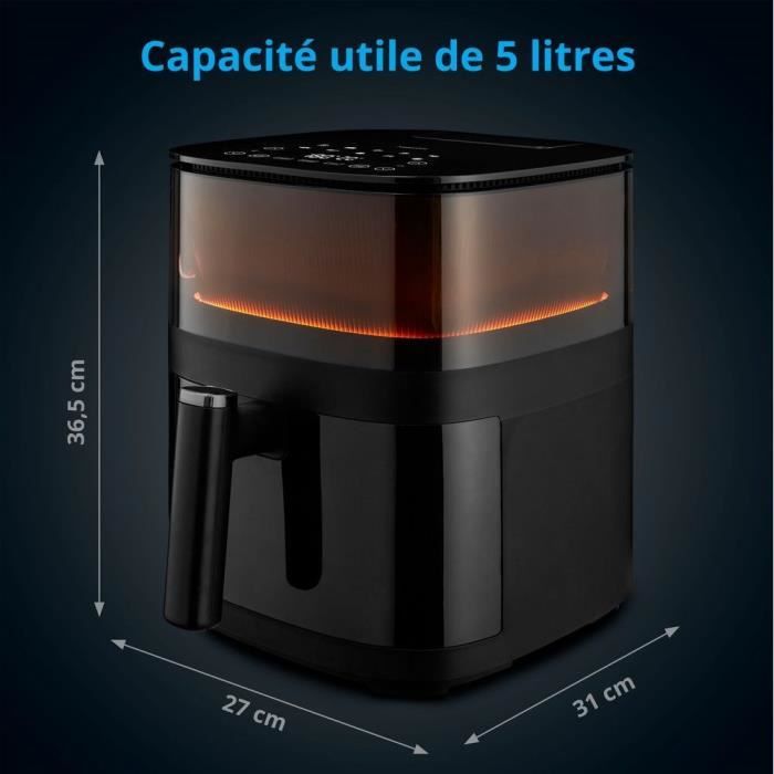 Oil-free hot air fryer - MD 11780 - Temperature up to 230°C - 10 programs - 5 L - 1500 Watt