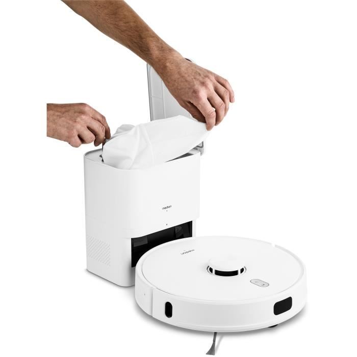MEDION X41 SW+ - Robot Vacuum Cleaner with Emptying Station - 200 min - Powerful 8000 Pa Suction - Laser Navigation