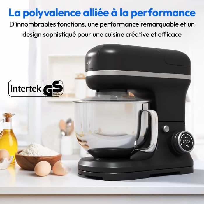 3-in-1 Food Processor - MEDION - MD18430 - 1200 W - 5 L - 8 Speeds - Chopper Function - Black