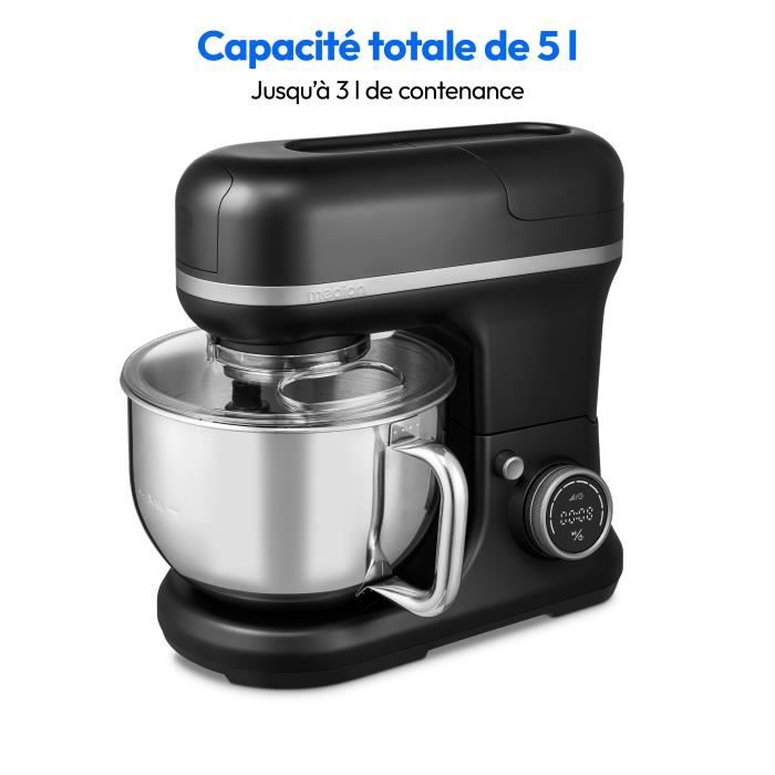 3-in-1 Food Processor - MEDION - MD18430 - 1200 W - 5 L - 8 Speeds - Chopper Function - Black